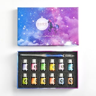 (🎁2023-Christmas Hot Sale🎁)2023 Calligraphy Glass Dip Pen Ink Set