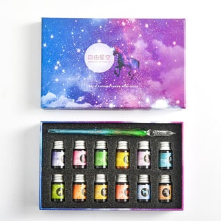 (🎁2023-Christmas Hot Sale🎁)2023 Calligraphy Glass Dip Pen Ink Set