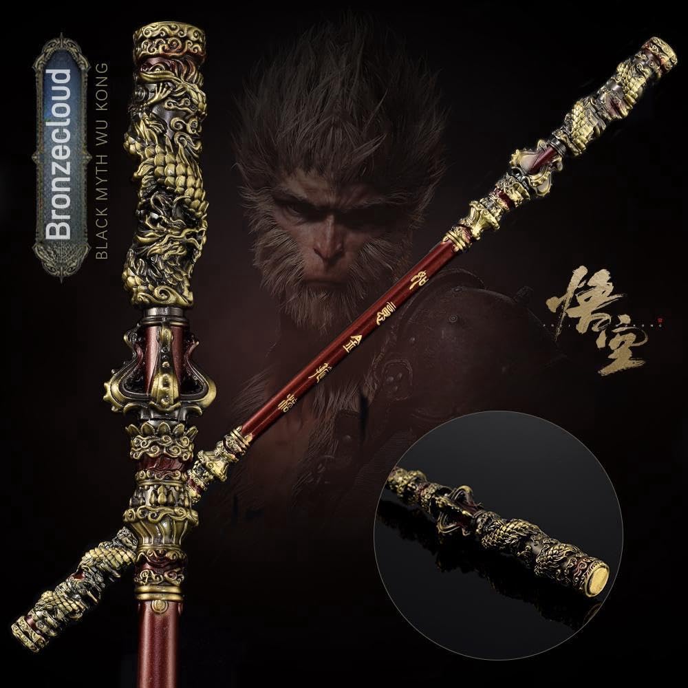 Superbuybox Black Myth: Wukong Weapon Bronzecloud Ruyi Staff Martial Arts Bo Staffs Game Collection Desk Room Decoration Backpack Pendant Gift