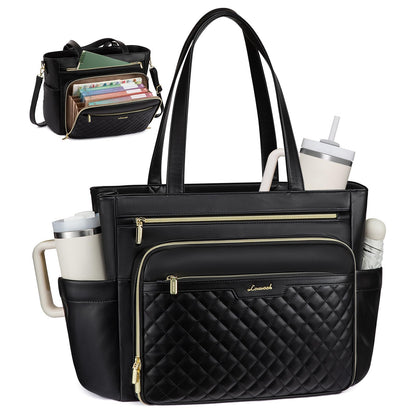 Teacher Tote Bag with Accordion File Pocket