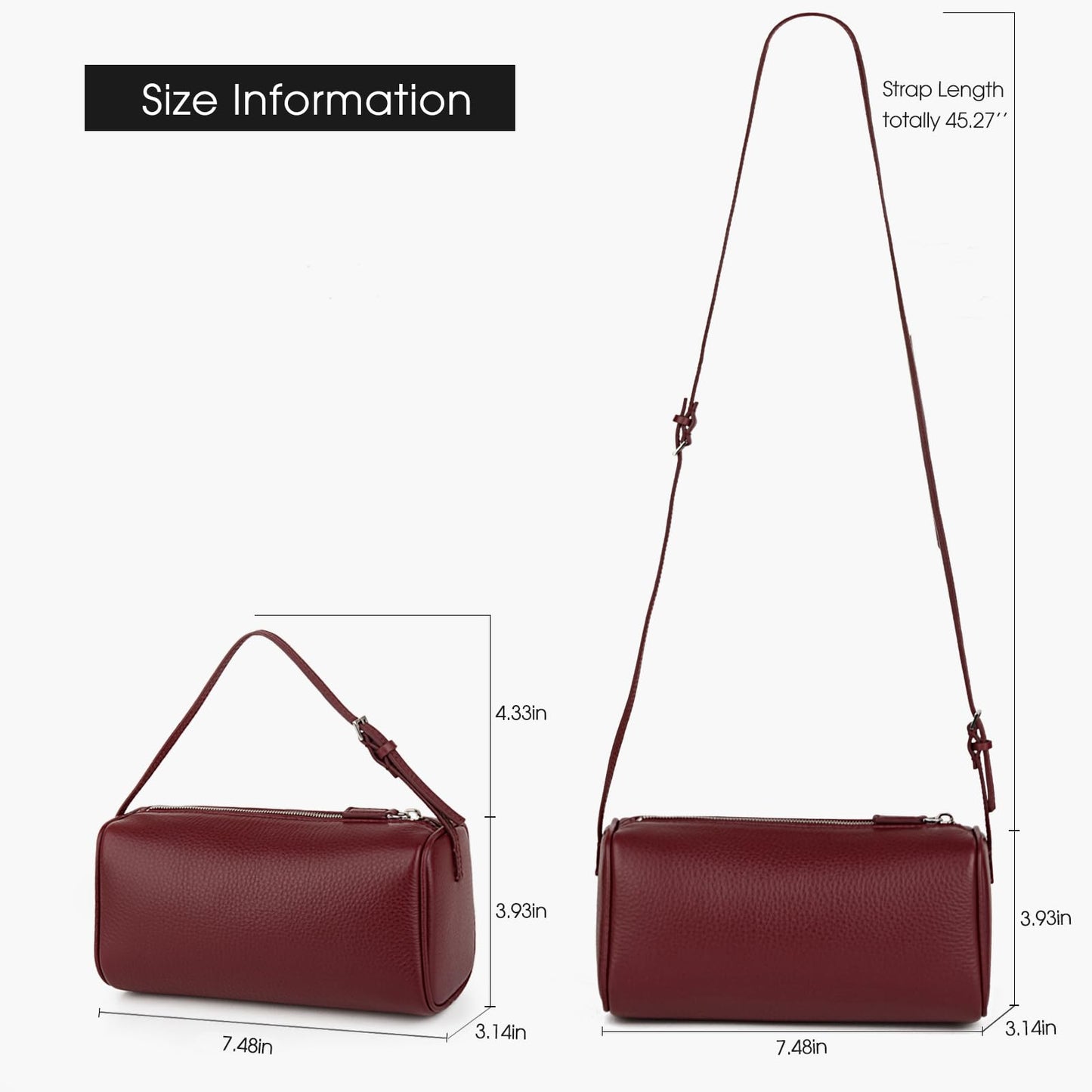 Premium Full-Grained Leather Crossbody Purses for Women