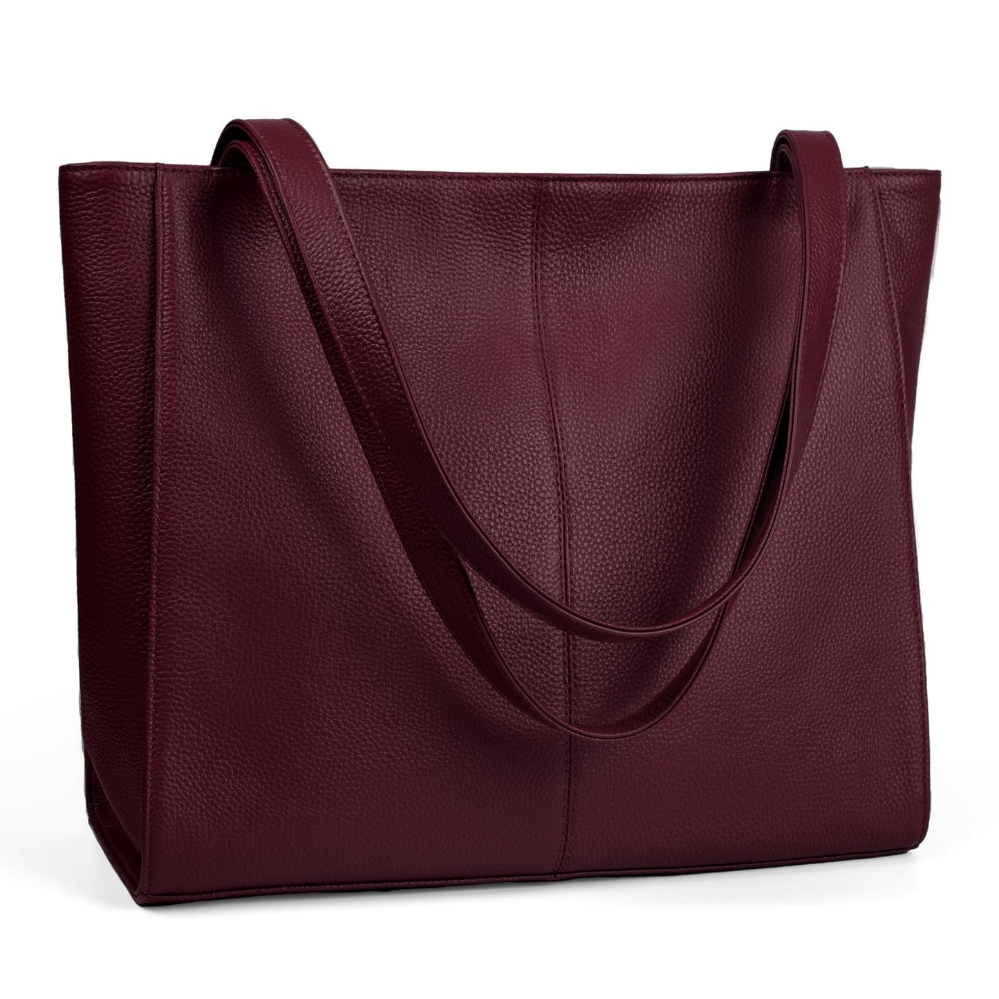 Genuine Leather Zipper Tote Bag for Women