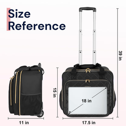 17.3 Inch Laptop Bag with Wheels Rolling
