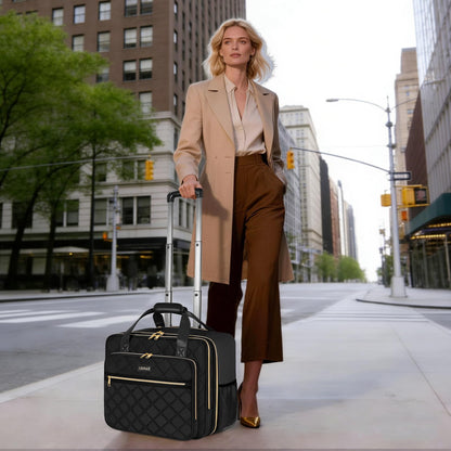 17.3 Inch Laptop Bag with Wheels Rolling