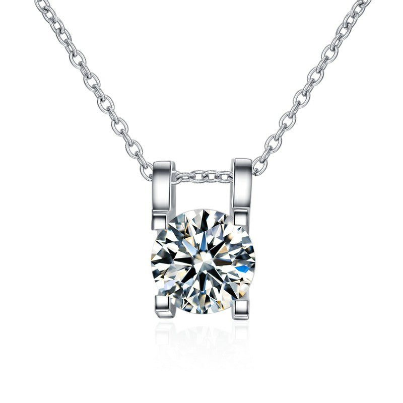 JSpearls' bull's head moissanite necklace One Carat