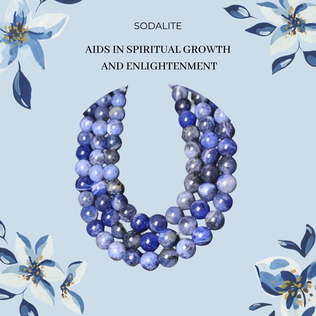 Sodalite Beads Crystal for Anxiety