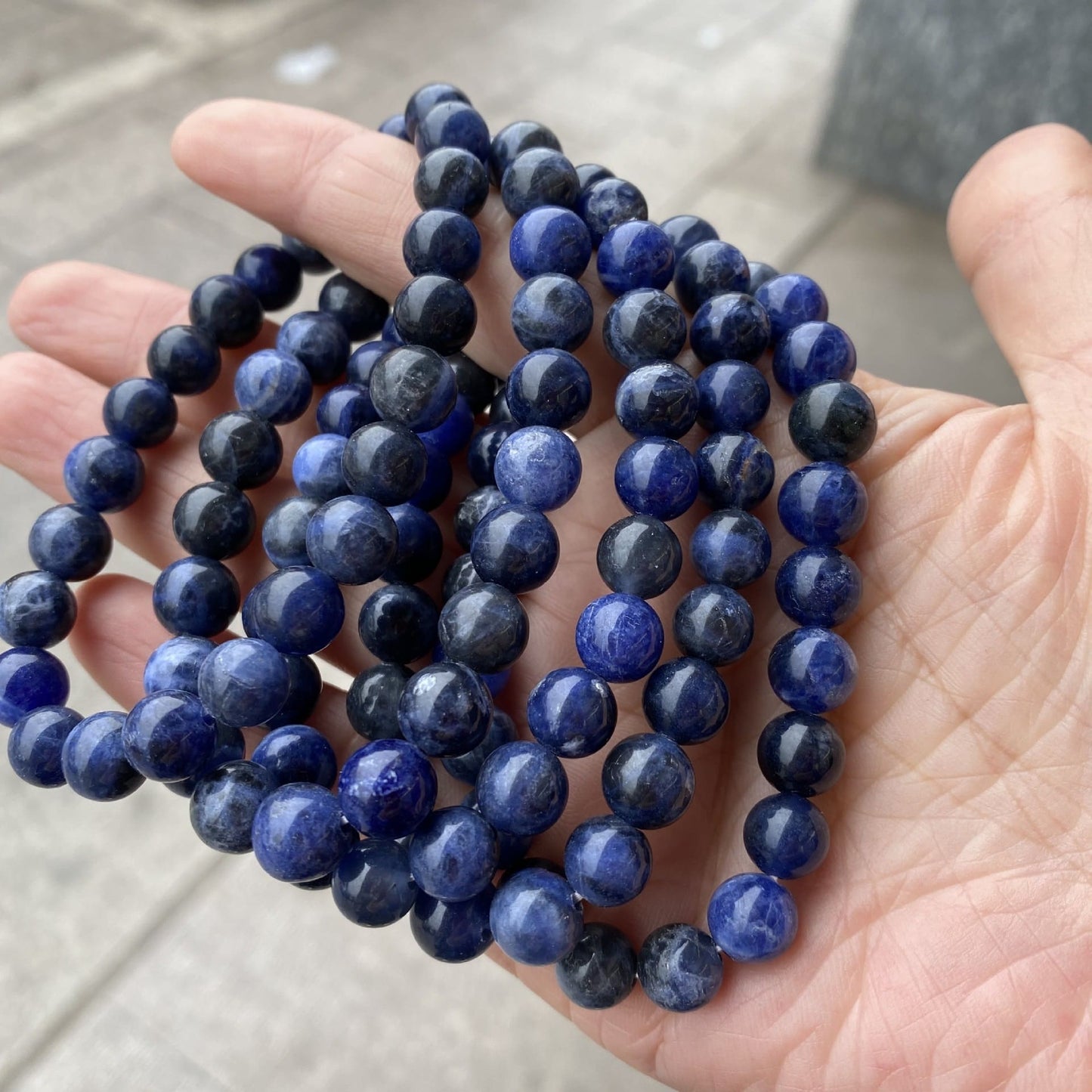 Sodalite Beads Crystal for Anxiety